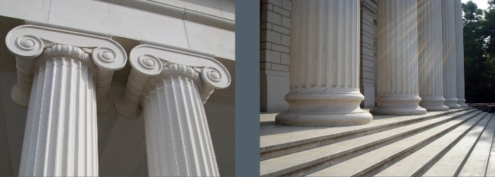 Ionic Limestone Columns
